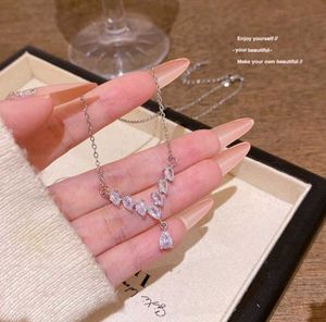 Elegant Pear Drop Pendant Necklace