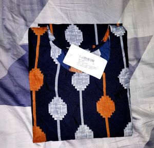Brand new Navy Blue, Orange &amp; Grey kurti