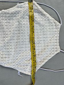 White backless Crochet Sundress