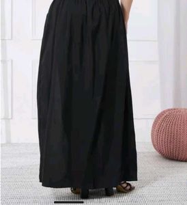 shein drawstring tie-up slit skirt with