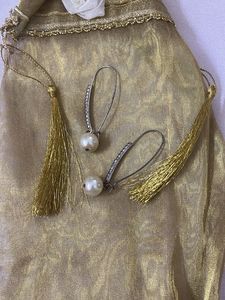 Earrings Pearl & Crystal Dangles