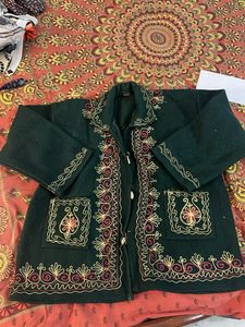 Embroidered woolen Jacket -thick sweater