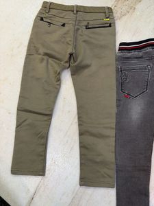 combo of 2 Kids Jeans and trouser