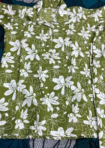 Green Floral Print Co-ord Set