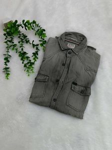 Lee Cooper Men's Grey Cargo Shirt
