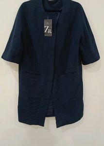 Navy Blue Trench Coat For Women