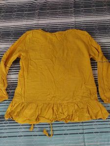 Mustard Yellow Peasant Blouse