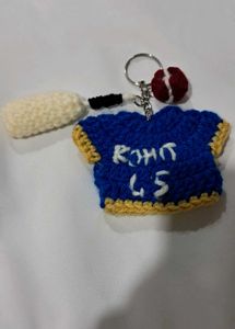 Crocheted rohit sharma Cricket Keychain
