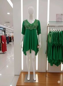 Green Embroidered Top