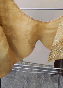 Fancy Readymade Sequence Golden Blouse for Wom