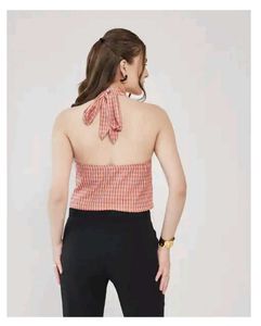Chic Striped Halter Top
