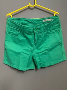 Bare Denim Green Shorts