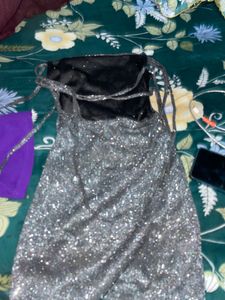 Sparkly Black Mini Dress