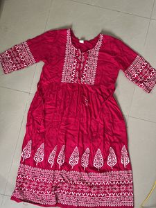 Pink Embroidered Maxi Dress