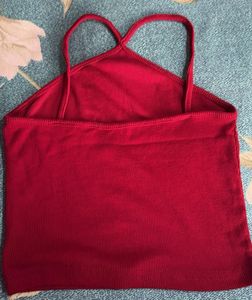 Red Sexy Cropped Tank Top