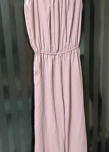 Mauve Tie Strap Jumpsuit