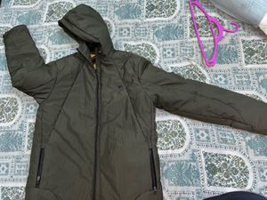 Heavy Winter Olive Puffer Jacket