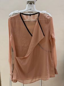 Elegant Sheer Peach Blouse