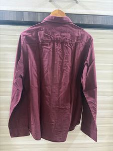 Men's Maroon Casual Shirt