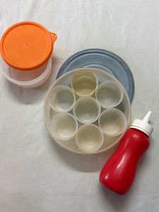 Spice Container ,Round box with squeeze Bottle