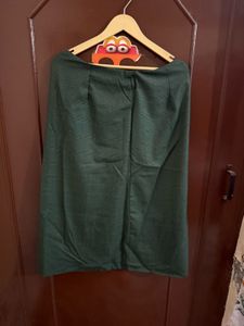 Stylish Dark Green Skirt