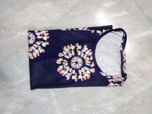 Stylish Blue Floral Top Tie n die