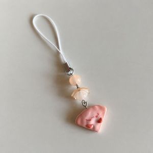 Kawaii Pink Slice Charm Keychain
