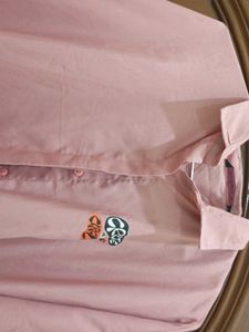 Pink Oversized Collared Shirt