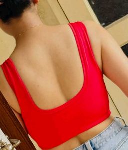 Vibrant Red Cropped Tank Top