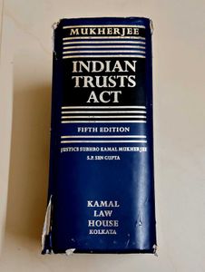 Indian Trusts Act, 1882, 5th Edition; Mukherjee