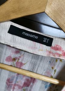 Madame Floral Print Tie-Front Cropped Shrug
