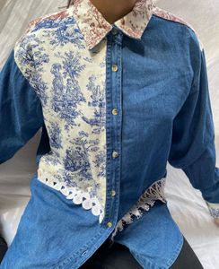 Toile de Jouy Denim Shirt Jacket