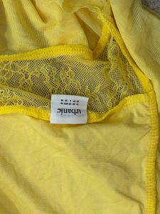 Yellow Lace Ruffle Dress