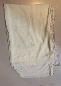 Elegant Cream Embroidered Dupatta