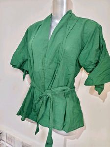 Stylish Emerald Green Kimono Top 32"-34"