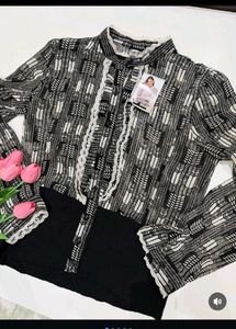 Stylish Printed Long Sleeve Top