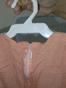 Peach Kurti with Intricate Embellishments
