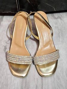 Sparkling Gold Block Heels