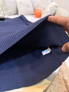 Men's Navy Blue Striped Sweater