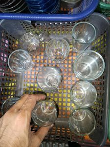 Set of 6 Glasses. (Not crystal clear)