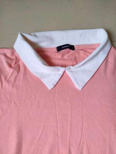 Cute Pink Collared T-Shirt
