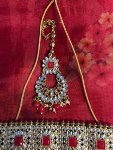 Red Kundan Jewelry Set