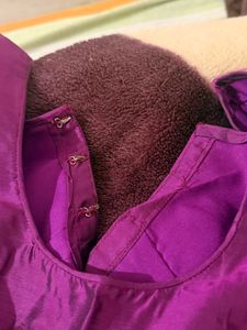 Vibrant Purple Silk Blouse