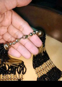 Elegant Black Beaded Necklace Set