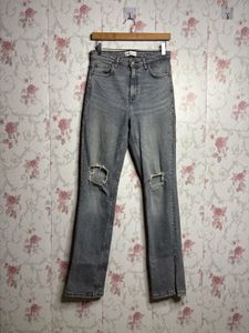 Stylish Ripped Grey Jeans