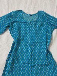 Blue Printed Kurta