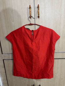 Orange Top For Casual Wear Or Office