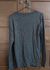 knit grey pullover top