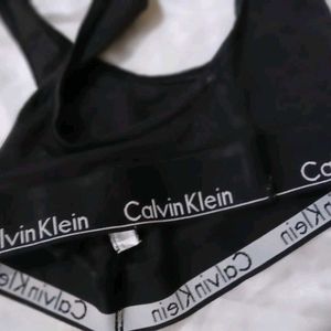 Calvin Klein Black Sports Bra panty set