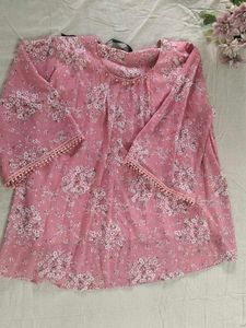 Beautiful Pink Coloured Floral Top